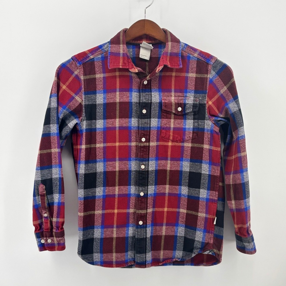 The North Face Mens Plaid Flannel Button Down Shirt Red‎ Blue Black Size S